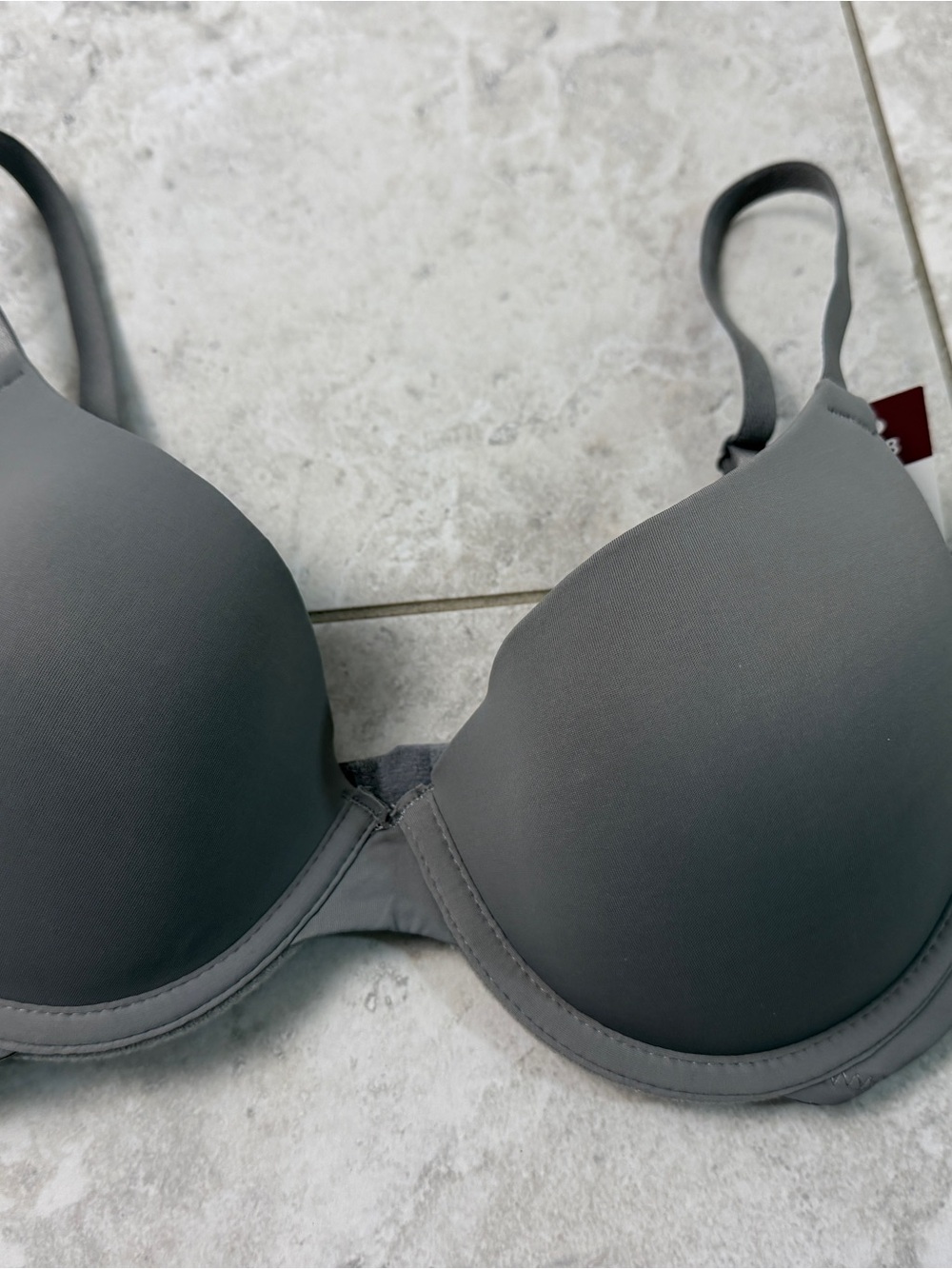 No Boundaries T-Shirt Bra 34B Gray Underwire Lightly Padded Adjustable Straps - Picture 3 of 7